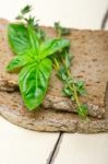 Bread Basil And Thyme Stock Photo