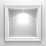 3d Decoration Shelf On White Wall Stock Photo