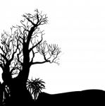 Hand Drawing Halloween Tree 1- Illustration Stock Photo