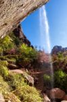 Small Waterfall In Zion National Park Stock Photo