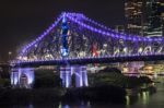 Story Bridge On New Years Eve 2016 In Brisbane Stock Photo