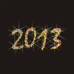2013 New Year Fireworks Stock Photo