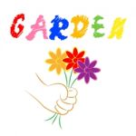 Garden Flowers Represents Bouquet Flora And Gardening Stock Photo