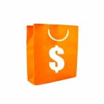 Orange Bag Stock Photo