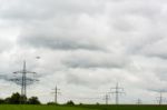 Eurowings Airplane Approaching Stuttgart Stock Photo