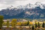 Scenic View Of The Grand Teton National Park Stock Photo