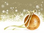 Gold Christmas Bauble Stock Photo