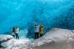 Crystal Ice Cave Near Jokulsarlon Stock Photo