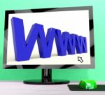 Www Computer Word Showing Online Websites Or Internet Stock Photo