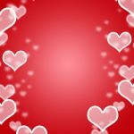 Red Hearts Bokeh Background Stock Photo