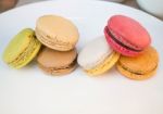 Colorful Macaroons In Different Flavor Stock Photo