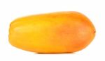 Ripe Papaya On White Background Stock Photo