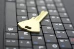 Key And Keyboard Stock Photo