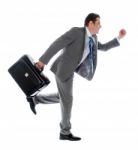 Businessman Running Stock Photo