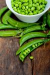 Hearthy Fresh Green Peas Stock Photo