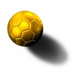 Golden Football Stock Photo