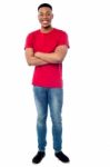 Full Length Image Of Smart Young Man Stock Photo