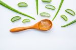 Aloe Vera On White Background Stock Photo