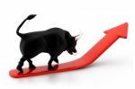 Growing Arrow With Bull Stock Photo