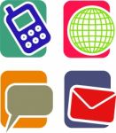 Communication Icons Stock Photo