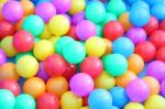 Plastic Multiple Color Balls Children Play Field Stock Photo