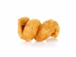 Pork Rind Favorite Food In Thailand (lanna) Isolated On White Stock Photo