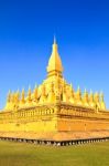 Golden Pagada In Wat Pha That Luang, Vientiane, Laos Stock Photo