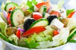 Greek Salad Stock Photo