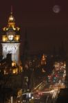 Princess Street In Edinburgh City Stock Photo