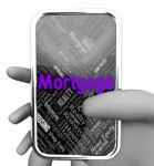 Mortgage Online Shows Home Loan And Borrow 3d Rendering Stock Photo