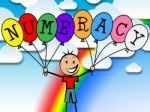 Numeracy Balloons Represents Numeric Count And Numeral Stock Photo