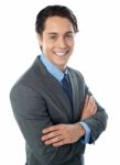 Young Businessman Posing Stock Photo