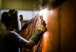 Welder In A Factory Stock Photo