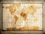 World Map On Paper Stock Photo