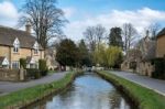 Scenic View Of Lower Slaughter Village In The Cotswolds Stock Photo