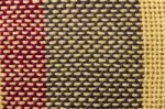 Texture Of Multi-colored Loom Woven Fabrics Stock Photo