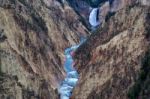 Lower Yellowstone Falls Stock Photo