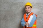 Construction Technician Stock Photo