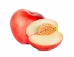 Nectarine Fruit Isolated On The White Stock Photo