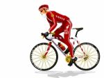 Santa Cyclist Stock Photo