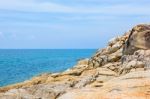 Rocks Coastline And Sea At Koh Samui Stock Photo