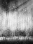 Vertical Black And White Abstract Landscape With Dust Snow Backg Stock Photo