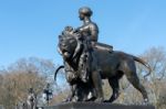 Statue On The Queen Victoria Memorial Outside Buckingham Palace Stock Photo