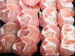 Raw Sliced Pork Stock Photo