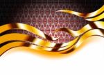 Golden Curve With Pattern Art Stock Photo