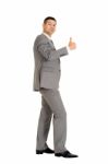 Businessman With Thumb Up Stock Photo