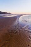 Beautiful Beach In Sagres Stock Photo