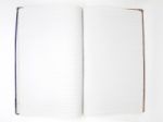 Blank Page Of Lined Paper Book Isolated Stock Photo