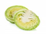 Cabbage Isolated On The White Background Stock Photo