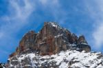 Red Mountain Near Cortina D'ampezzo Stock Photo